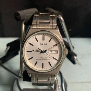 SEIKO セイコー ALBA アルバ VX43-0AG0 3針 デイデイト メンズ クォーツ 腕時計 (8686)