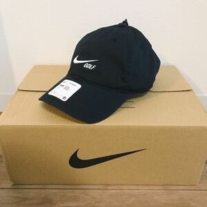 新品未使用 NIKEナイキ ゴルフキャップ 帽子 黒 ブラック GOLF フリーサイズ メンズ レディース ユニセックス