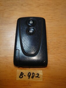 B-982 ダイハツ 純正 スマートキー 2ボタン 刻印 007YUUL0498 ムーヴ LA100S タント L375Sココア L675S コンテ L575S エグゼ L455S