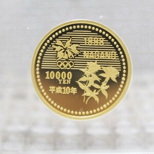 一万円金貨 長野オリンピック 平成10年 純金 ケース入 スケート 1998年 コイン ゴールド 記念硬貨 