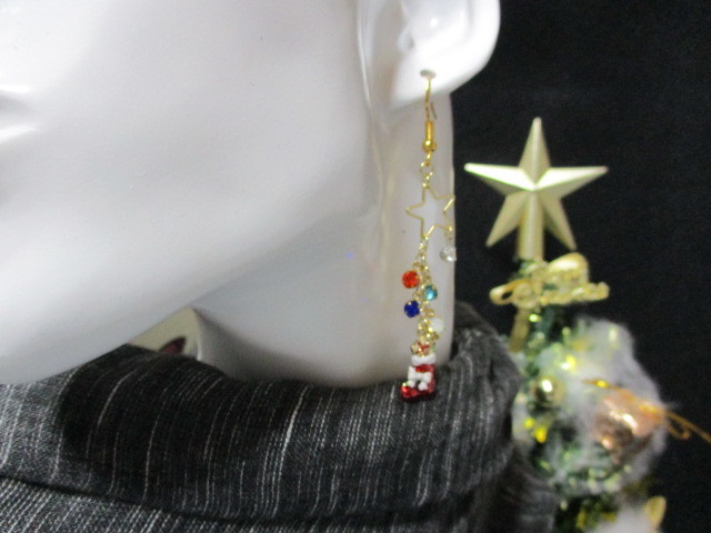 귀걸이 크리스마스 이벤트 오리지널 디자인 신품 미사용 한정 부츠 스타 참 크리스탈 사진 상세정보 보기 107, 수공, 액세서리(여성용), 귀걸이, 귀걸이