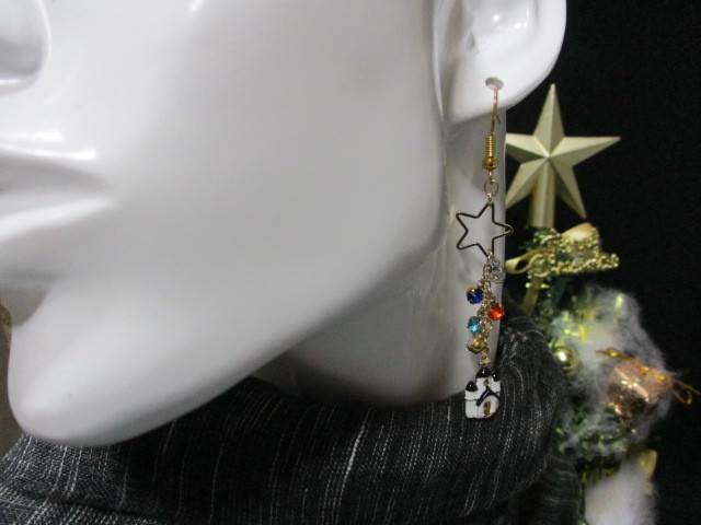 Earrings Christmas event Original design New Unused Limited Church Star Charm Crystal See photo details 113, Handmade, Accessories (for women), Earrings, Earrings