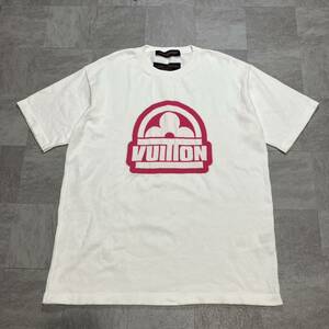 [23AW] 極美品 1円 LOUIS VUITTON ルイヴィトン コットンショートスリーブクルーネックTシャツ ロゴ メンズ (M) RM232M HA0 HPN30W