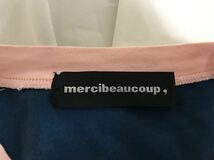 本物メルシーボークー、mercibeaucoup,コットン切り替えデザイン長袖TシャツロンTメンズサーフアメカジミリタリービジネスL青ベージュ3_画像4