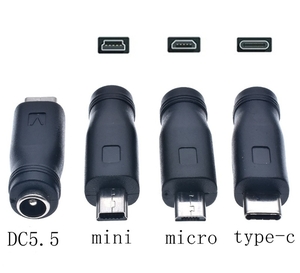 3 вида комплект DC-USB Type-C Mini Micro DC - USB конверсионный адаптор штекер Jack коннектор 