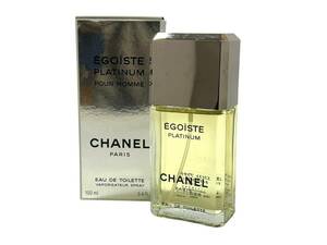 CHANEL/シャネル EGOISTE PLATINUM エゴイスト プラチナム オードゥ トワレット 表記100ml 香水 フレグランス 箱付き 現状品 (44807N1)