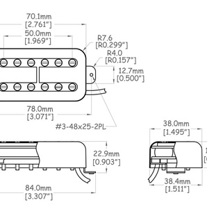 最終 Roswell Humbucker-sized Filtertron Pickup Nickel アルニコIII リア用 フィルタートロン LOLLAR LOLLARTRON TV JONES GRETSCHの画像3