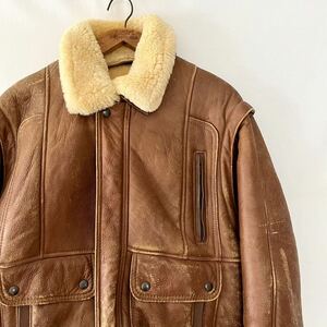 CANTERBURY SHEEPSKIN COLLECTION ムートン ジャケット ニュージーランド製 ビンテージ レザー シープスキン ブルゾン ヴィンテージ