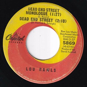 Lou Rawls - Dead End Street Monologue / Dead End Street b/w Yes It Hurts - Doesn't It (A) I410