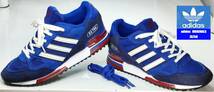 【美品・USED/本革天然皮革/替紐付き/正規店購入】adidas　ORIGINALS　ZX750　“Collegiate Royal”　モデル　　　　サイズ＝25.5ｃｍ_画像1