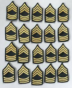 米陸軍　女性曹長腕章　未使用品20枚　コントラクトナンバーDLA100-86-M-EB93　下士官階級章　シェブロン　インシグニア　ワッペン