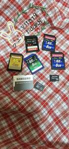 ☆中古　7枚　ＳＤカード　64ＧＢ　32GB　16GB　8GB　4GB　SDカード　microSD　マイクロSD　SDHC 