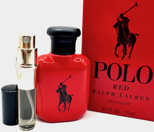 ★ラルフローレン香水・Polo Ralph Lauren RED EDT. 15ml入 Bottle with a Bonus(+3.5ml入アトマイザー特別オマケ付)・未使用