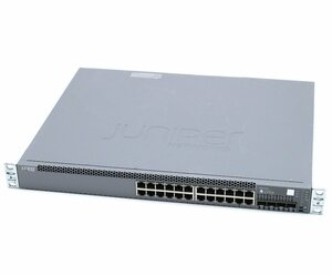 Juniper EX3400-24P 24ポート1000BASE-T PoE+対応 4ポート10GbE SFP+スロット 2ポート40GbE QSFP+スロット L2/L3スイッチ 冗長電源 難有