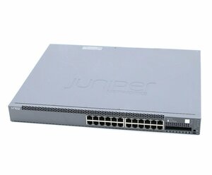 【JUNK】Juniper EX3400-24P 24ポート1000BASE-T PoE+対応 2ポート40GbE QSFP+スロット搭載 L2/L3スイッチ 15.1X53-D593.4 冗長電源