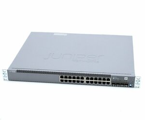 Juniper EX3400-24T 24ポート1000BASE-T 4ポート10GbE SFP+スロット 2ポート40GbE QSFP+スロット搭載 L2/L3スイッチ 冗長電源 設定初期化済