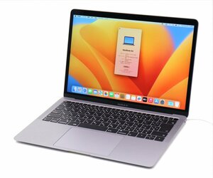 【1円スタート】Apple MacBook Air 2018 スペースグレイ Core i5-8210Y 8GB 256GB(SSD) 13.3インチ Retina 2560x1600 Ventura A1932