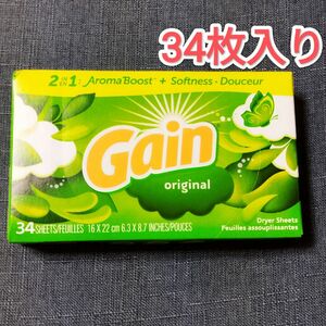 ゲイン 柔軟剤シート 34枚入り 乾燥機用ランドリーシート Gain ダウニー好きにも