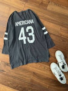 希少○Americana アメリカーナ○長袖　プルオーバー カットソー　フットボール　Tシャツ ロンT トップス　アパルトモン AP STUDIO 日本製