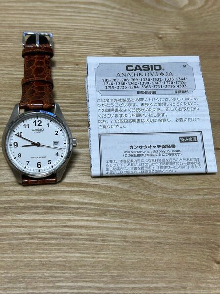 CASIO カシオ　アナログ腕時計　日付付き