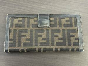 1円 ～ フェンディ 長財布 2804-30806 FENDI ウォレット ズッカ柄 二つ折り レザー 革 メンズ レディース 小銭入れ カード 大収納 財布