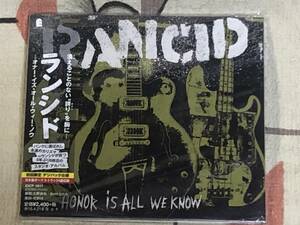 ★非売品CD　RANCID/ランシド「HONOR IS ALL WE KNOW」 見本盤 　promo only レア盤　japan mint sample