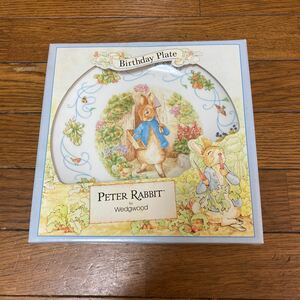 PETER RABBIT ウェッジウッド Wedgwood　ピーターラビット 英国製 プレート 約２０ｃｍ 未使用 箱入り　HAPPY BIRTHDAY 1996年