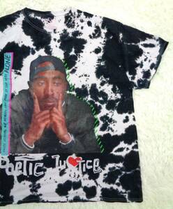 T-349　【美品】２PAC　ラップTEE　POETIC　chemistry　Lサイズ　タイダイ柄　Tシャツ 