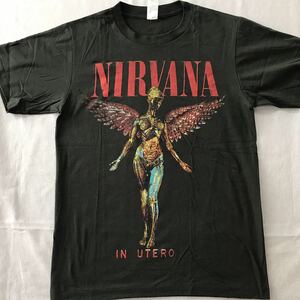 バンドTシャツ ニルヴァーナ(NIRVANA)w1新品 L