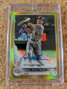 2022 TOPPS CHROME NPB 読売ジャイアンツ 松井秀喜 直筆サイン GOLD /50