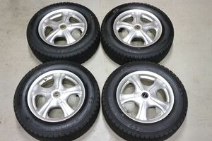 バリ山☆ VAGGIO 15インチ 6.5j +48 pcd100/114.3 マルチ スタッドレスタイヤ トーヨー TOYO ガリット ギズ 195/65R15 2022年製