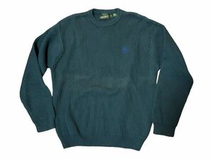 Timberland ティンバーランド　肉厚 ニット・セーター　サイズS　グリーン　胸刺繍 カットソー