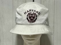 【送料無料】オーバーライド HARVARDハーバード 大学 カレッジ バゲット ハット バゲハ 白 ホワイト 58サイズ　帽子　override_画像1