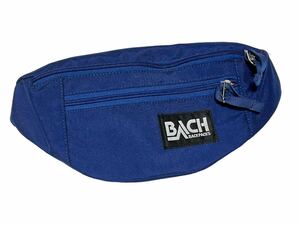 【送料無料/極美品】BACH バッハ ウエストバッグ ポーチ、斜め掛け鞄、ボディーバッグ使い　ナイロン　ブルー/青