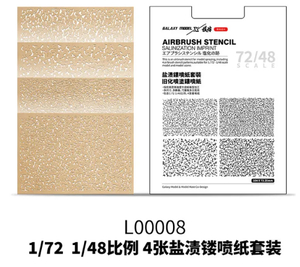 **GALAXY MODEL[L00008] airbrush stencil 3( salt-air damage table reality 4 kind set )(1/72*1/48)**