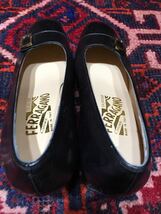 Salvatore Ferragamo LOGO LEATHER PUMPS MADE IN ITALY/サルヴァトーレフェラガモロゴレザーパンプス_画像8