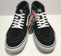 未使用!! デッド!! 名作 VANS バンズ SK8-MID PRO BLACK WHITE スケート ミッド プロ 黒 x 白 us 10 / 28cm タグ付き_画像3