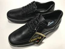 未使用!! madras Walk マドラス ウォーク MW6028 サイド ファスナー 黒 外羽根 GORE-TEX 4E 26.5cm ゴアテックス 防水 透湿 紳士 靴_画像2