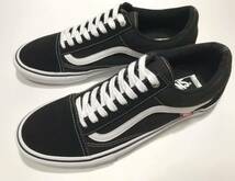 美品!! 定番!! VANS バンズ OLD SKOOL PRO BLACK WHITE オールドスクール プロ 黒 x 白 us 12 / 30cm スケート スニーカー_画像2