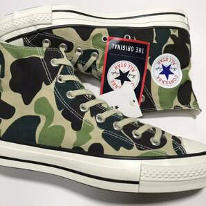 未使用!! デッド!! コンバース 日本製 CANVAS ALL STAR J HI 83 CAMO オールスター 迷彩 カモ 25.5cm US 7.0 MADE IN JAPANの画像5