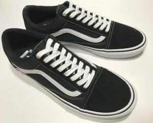 美品!! 定番!! VANS バンズ OLD SKOOL PRO BLACK WHITE オールドスクール プロ 黒 x 白 us 12 / 30cm スケート スニーカー