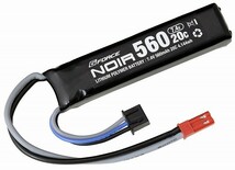 電動ガン用リポバッテリー 充電池 Noir LiPo 7.4V 560mAh ハンドガン用　ネコポス送料無料_画像1