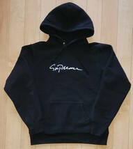 SUPREME 18AW Classic Script Hooded Sweatshirt ブラック M シュプリーム クラシック スクリプト パーカー 18FW 黒 BLACK_画像2