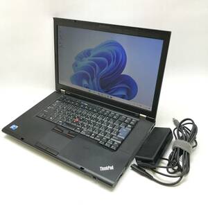 ▲動作品 Lenovo レノボ T510 Think Pad ノートパソコン Core i7 M620 2.67GHz 4.0GB SSD128GB PC Windows11 Pro アダプター付▲ M11205