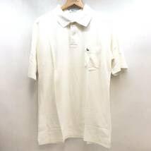 ♪IZOD LACOSTE アイゾッド ラコステ 半袖 ポロシャツ RN21008 トップス USA メンズ Lサイズ ホワイト 古着 中古品♪G21794_画像1