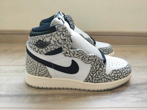 23.5cm 新品 NIKE AIR JORDAN 1 RETRO HIGH OG GS ナイキ エアジョーダン 1 レトロ ハイ ジョーダン ホワイトセメント WHITE CEMENT