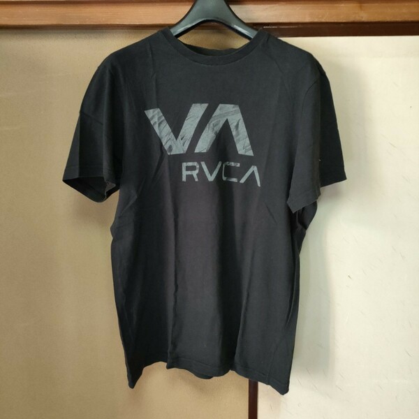 RVCAプリントTシャツ/薄い黒 Sサイズ