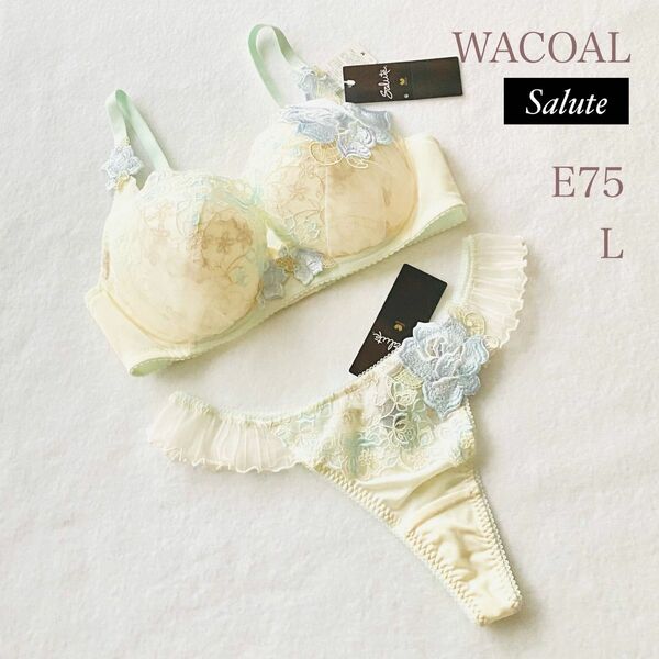 ☆お値下げしております☆Wacoal ワコール Saluteサルート ブラジャーショーツ E75/Lセット