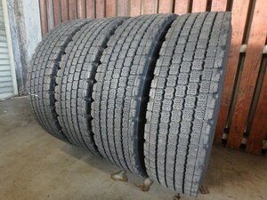 D711 送料無料【225/80R17.5 123/122】ブリヂストン W910 スタッドレス 4本 2018年製 約6-6.5分山