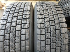 D202 送料無料【275/80R22.5 151/148】ブリヂストン W910 再生スタッドレス 2本 約7-7.5分山